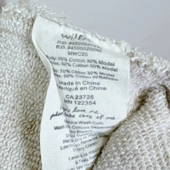 Aritzia Wilfred Open Drape Slit Hem Heathered Birch Cardigan - Picture 9 of 14